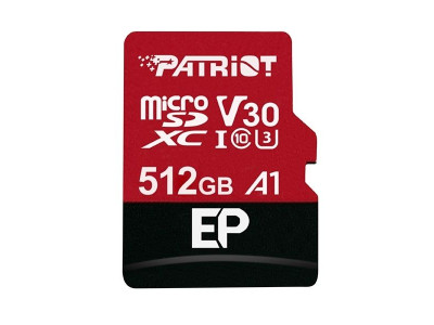 Flash Card Patriot 512GB EP Series Micro SDXC V30 PEF512GEP31MCX